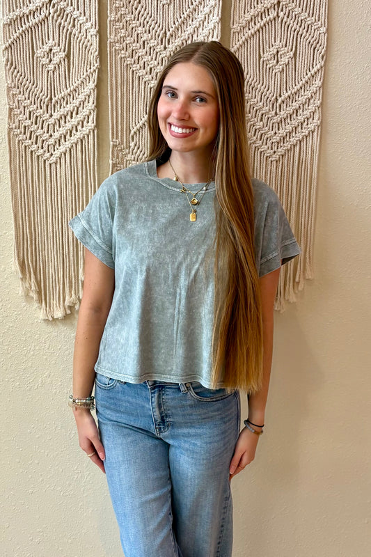 Evie Mineral Washed Tee Shirt