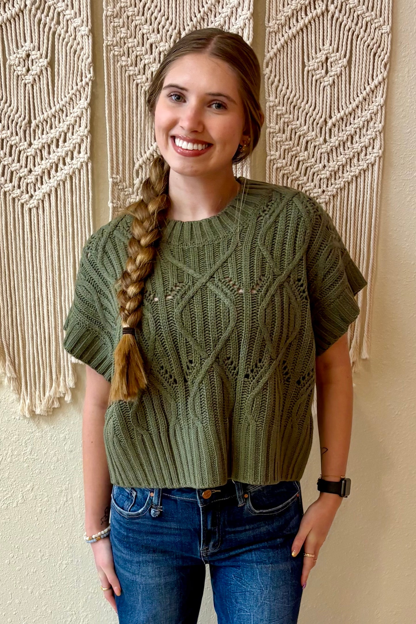 Sienna Short Sleeve Knit Sweater