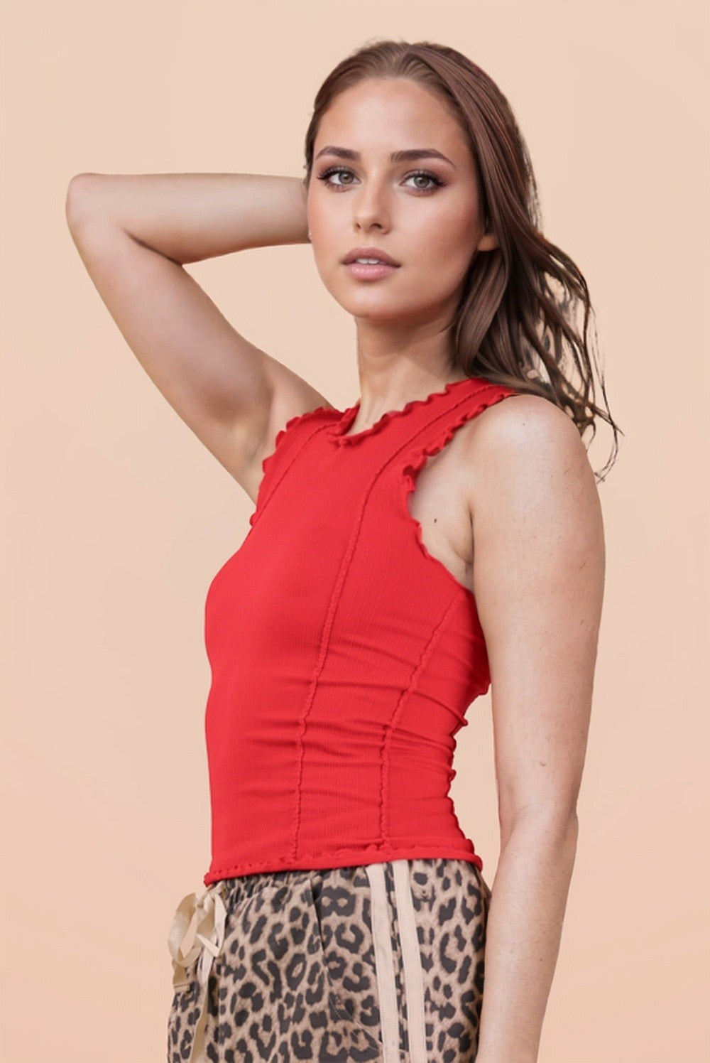 Abigail Lettuce Hem Tank Top