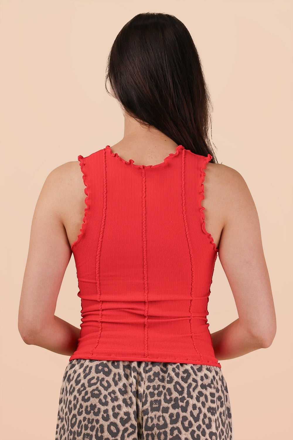 Abigail Lettuce Hem Tank Top