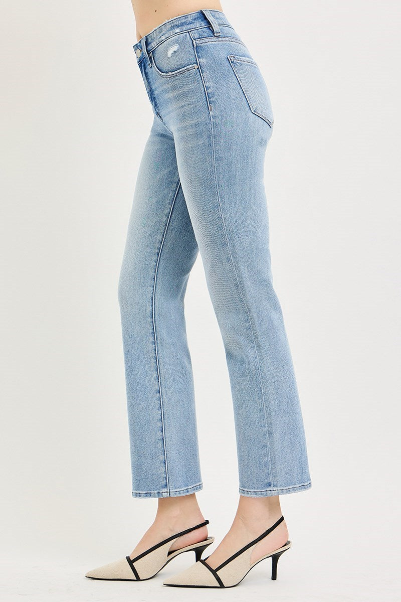 Risen Light Wash Mid Rise Ankle Length Jean