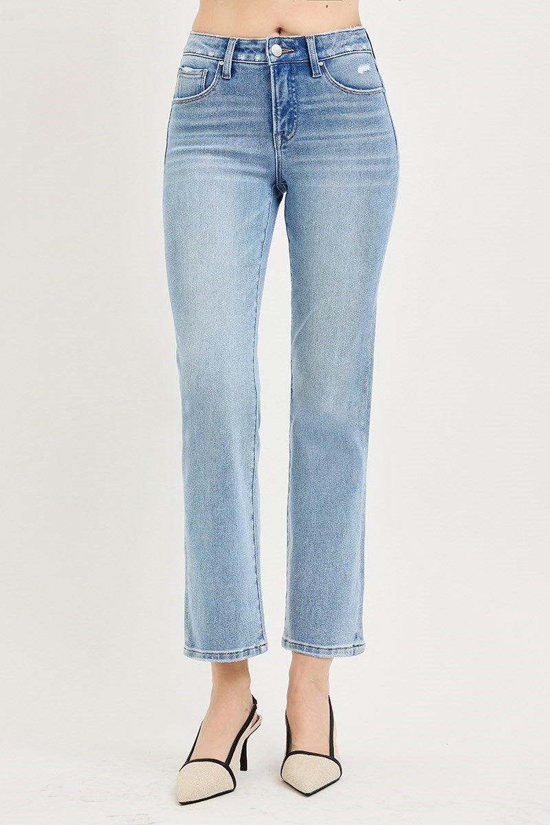 Risen Light Wash Mid Rise Ankle Length Jean
