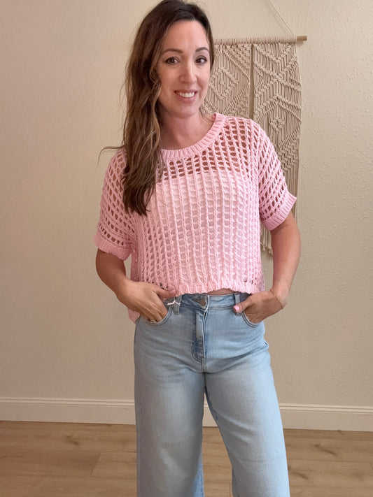 Aria Open Stitch Knit Top