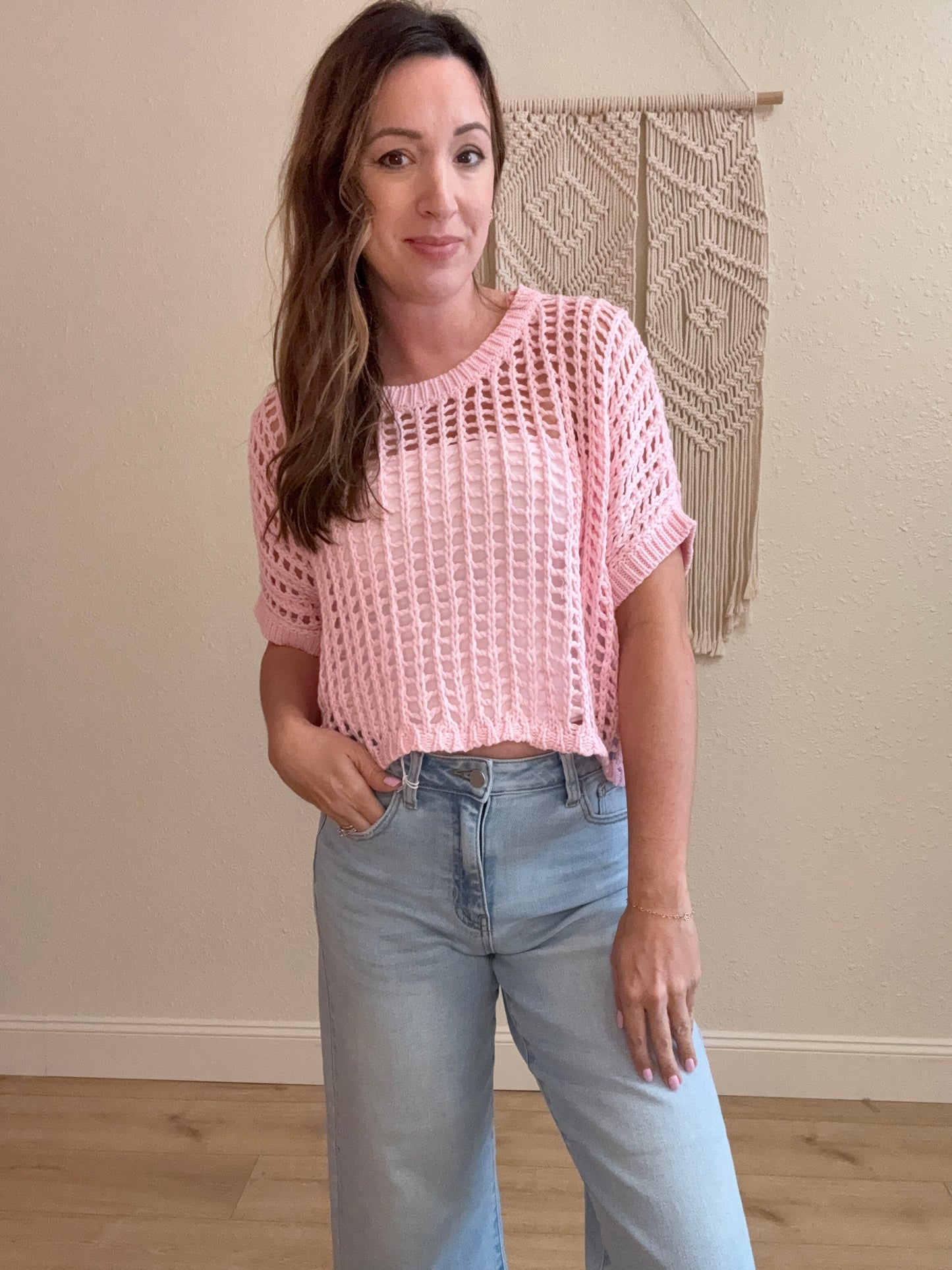 Aria Open Stitch Knit Top