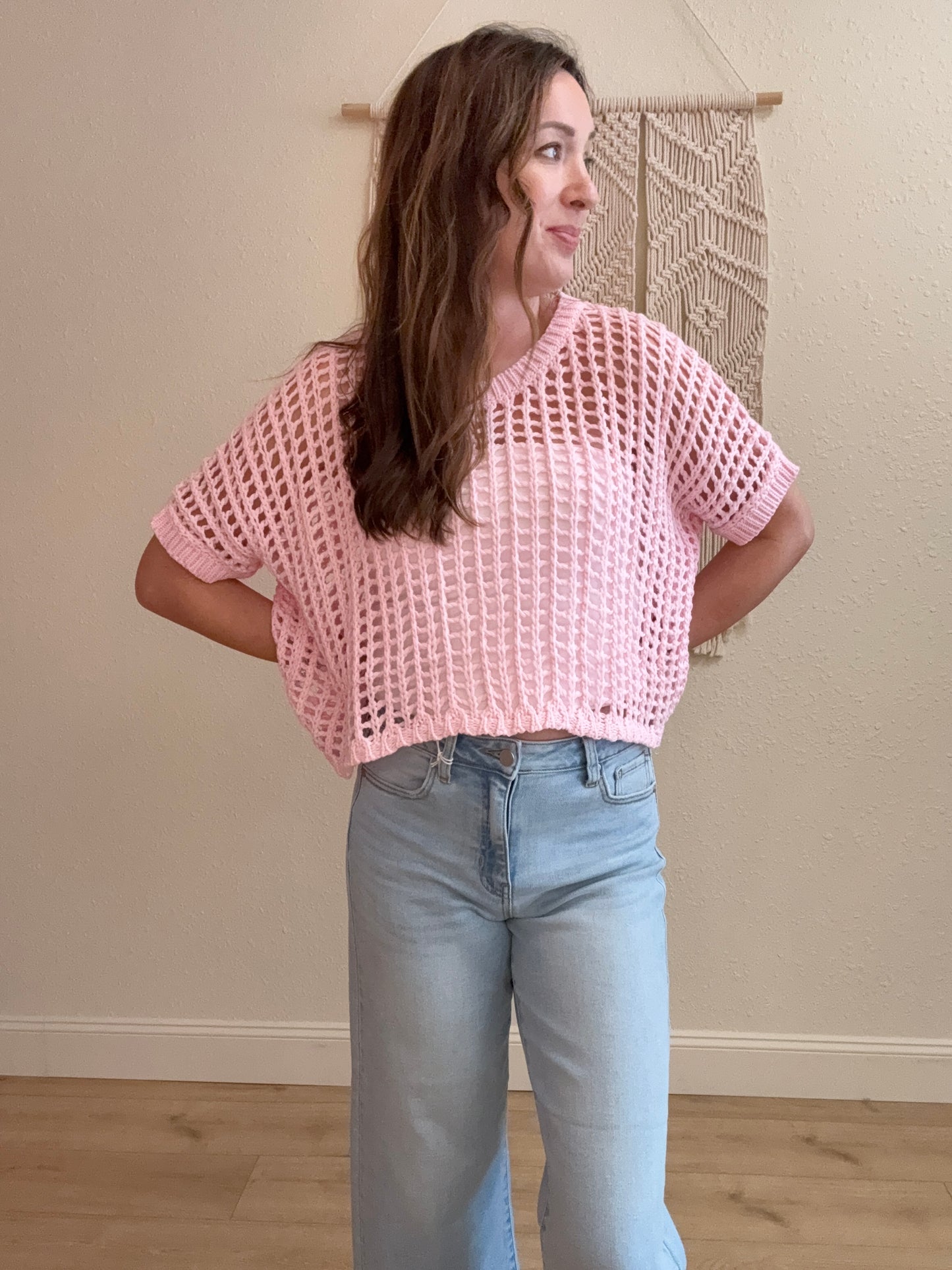 Aria Open Stitch Knit Top