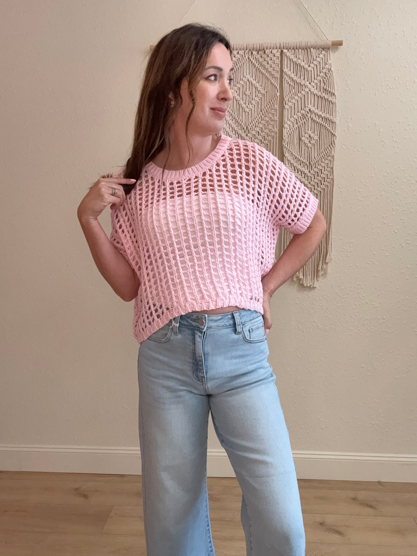 Aria Open Stitch Knit Top