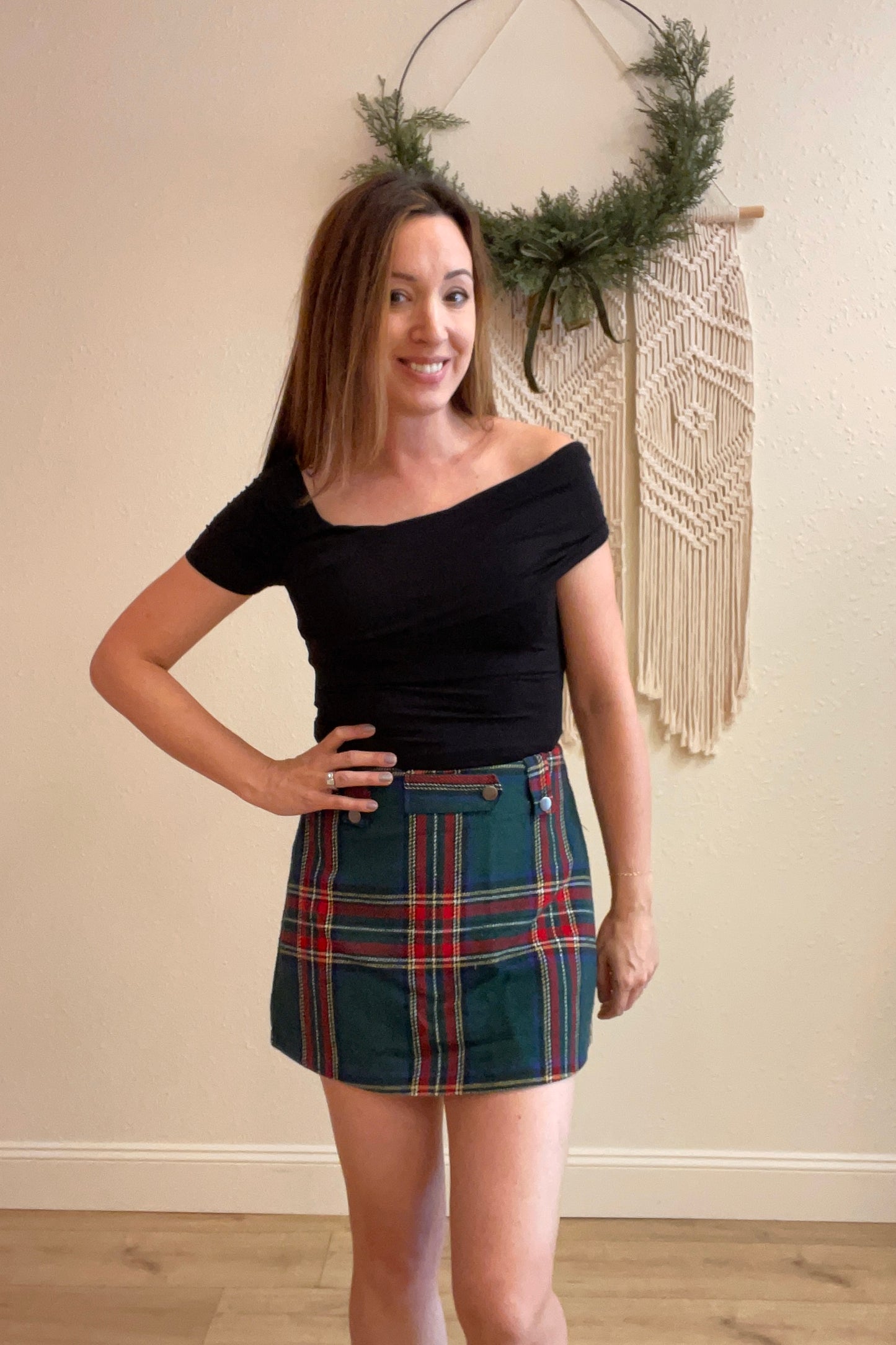Jackie Plaid Skort