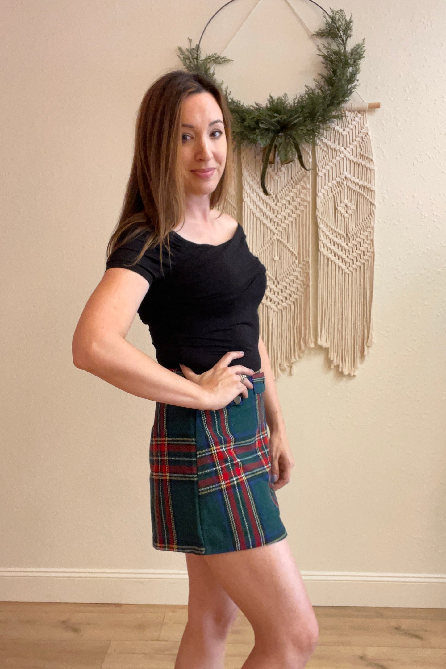Jackie Plaid Skort