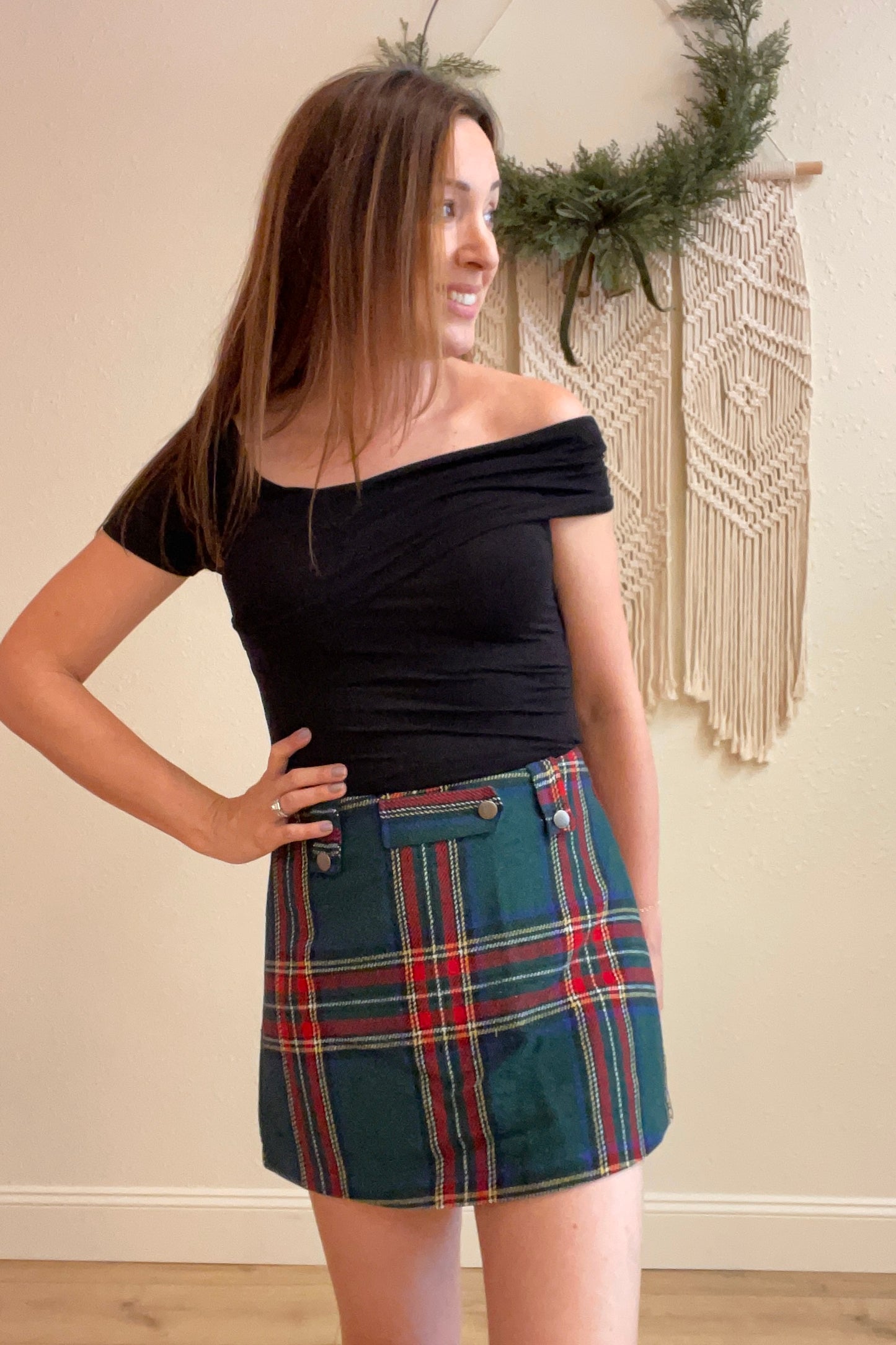Jackie Plaid Skort