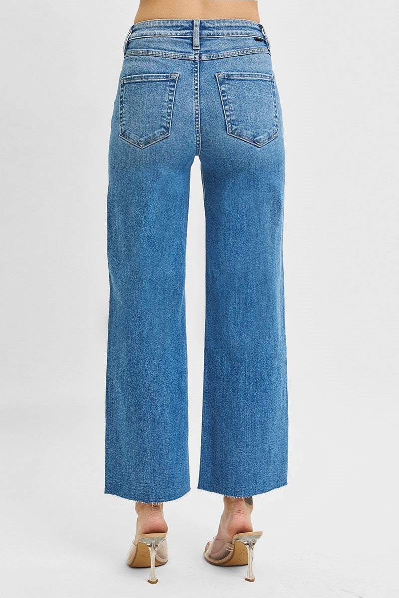 Risen High Rise Wide Leg Crop Jean