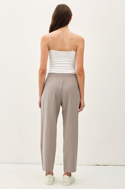 Rene High Rise Drawstring Ankle Pants