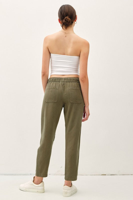 Lara Drawstring Tencel Ankle Pant