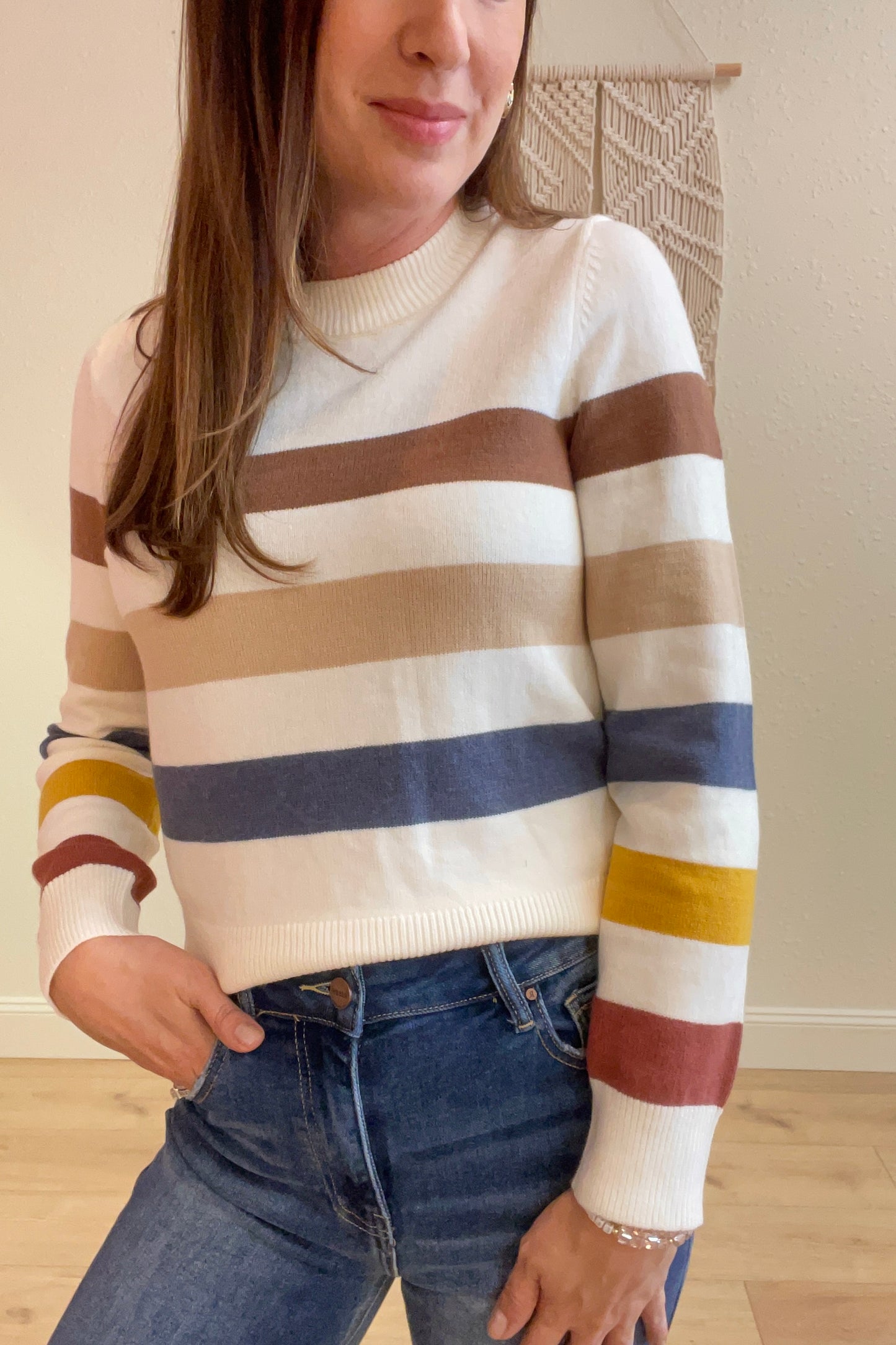 Rylee Rainbow Stripe Sweater