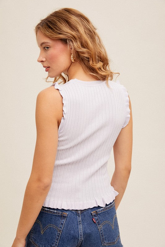 Ramona Ruffle Trim Tank Top