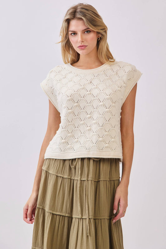 Melinda Short Sleeve Sweater Top