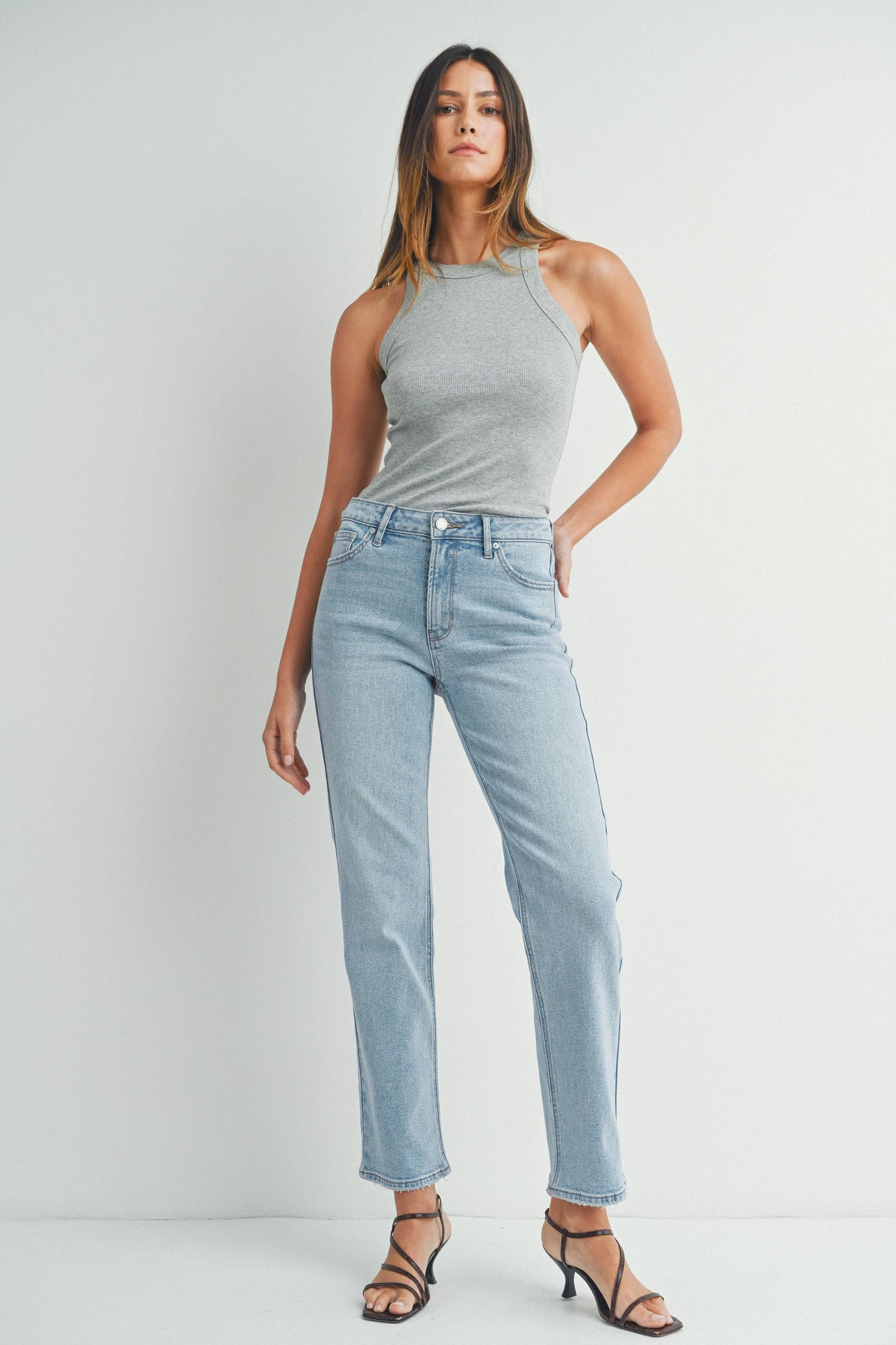 JBD Light Clean Stretch Straight Jeans