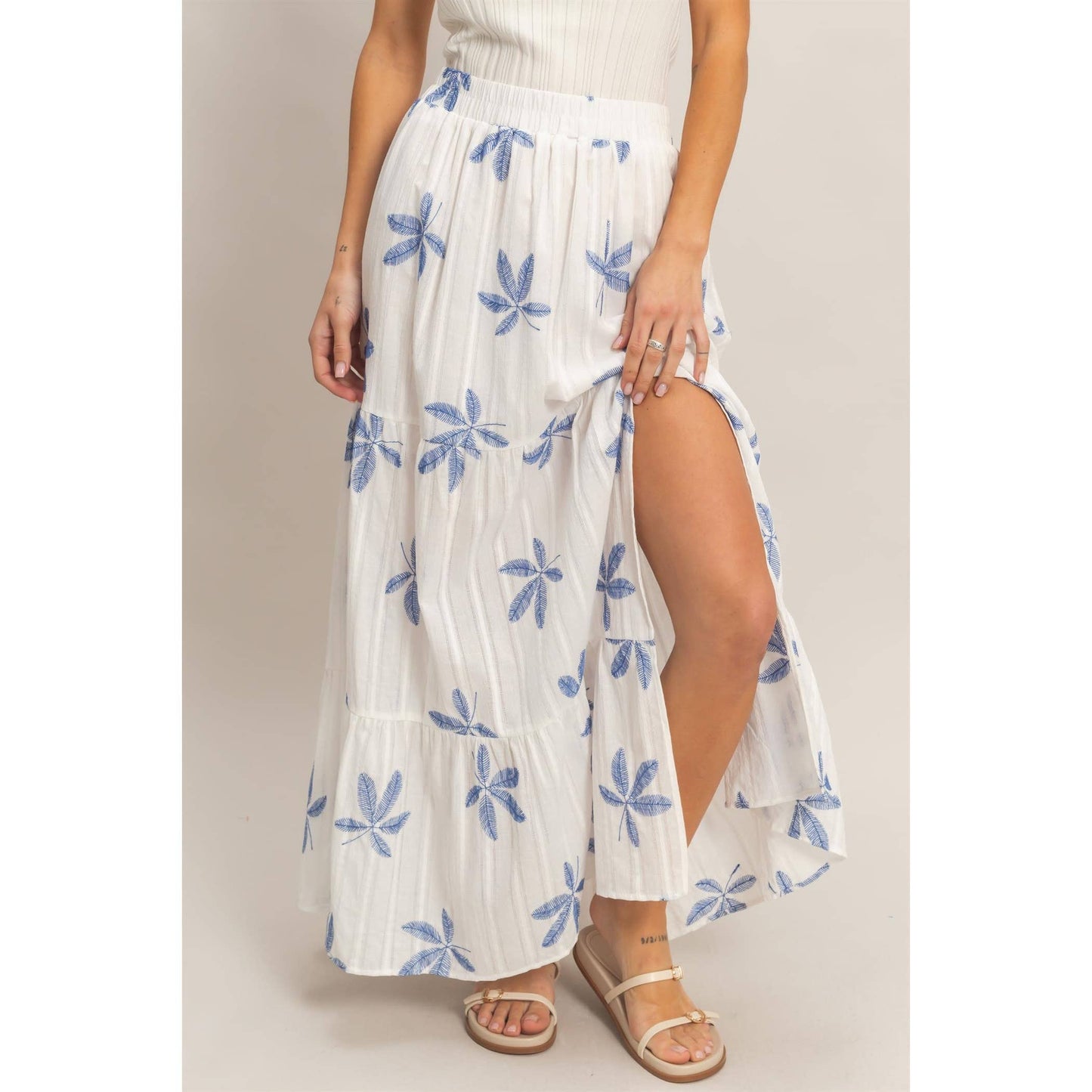Olivia Tiered Floral Maxi Skirt