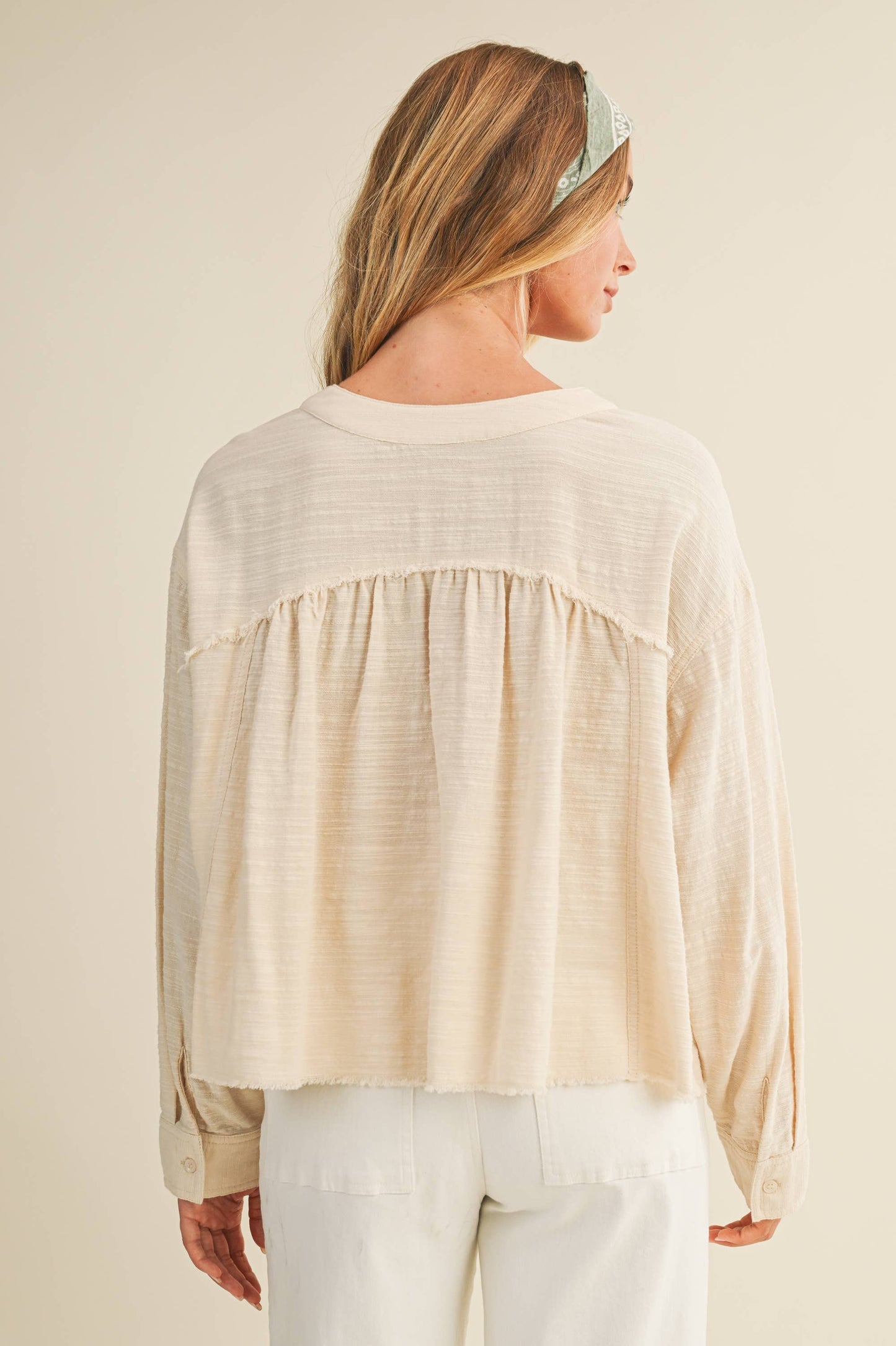 Celeste Lace Trim Raw Edge Top