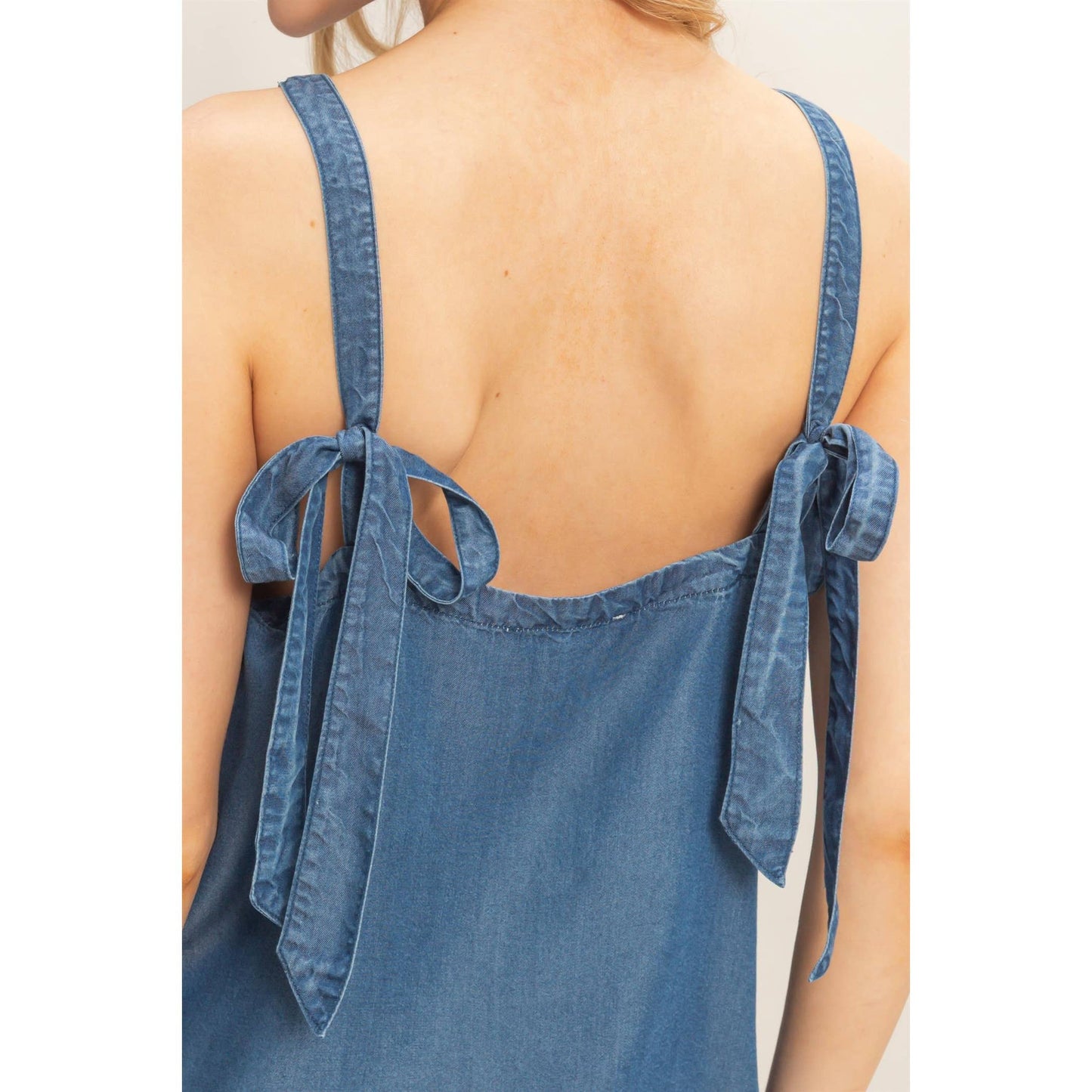 Amelia Mineral Wash Denim Tank