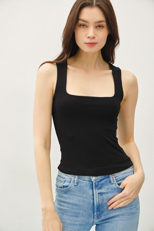 Ultra Soft Square Neck Tank Top