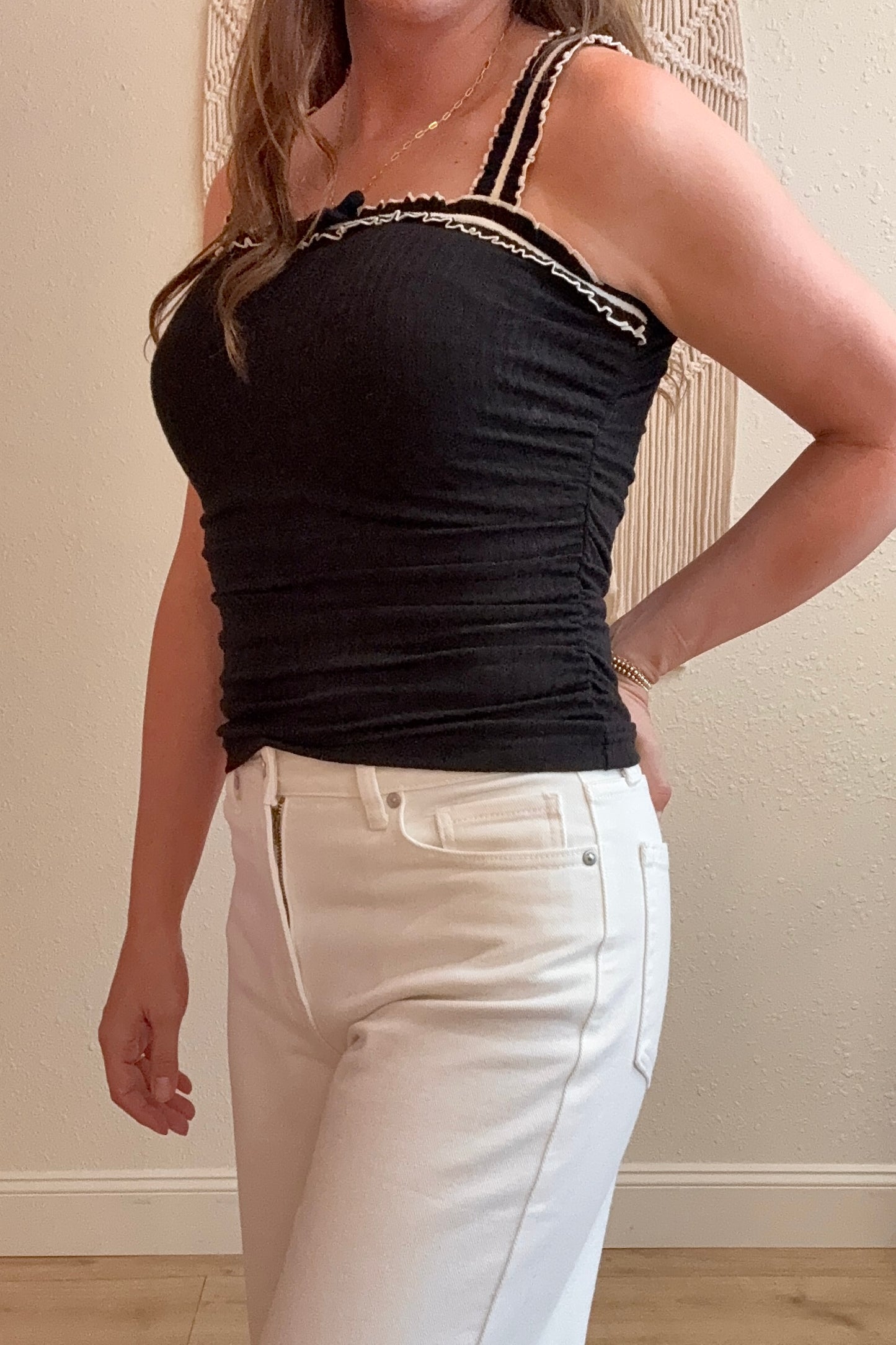 Kelly Contrast Trim Tank Top