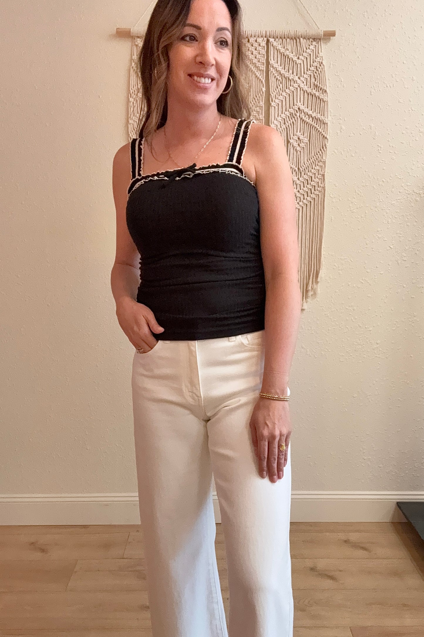 Kelly Contrast Trim Tank Top