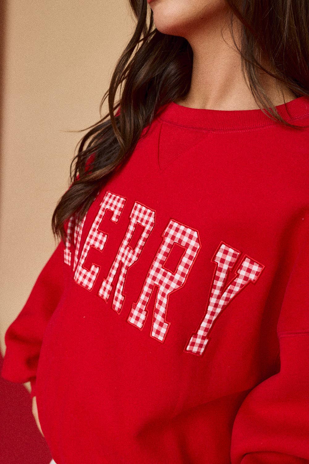 Merry Gingham Holiday Sweatshirt