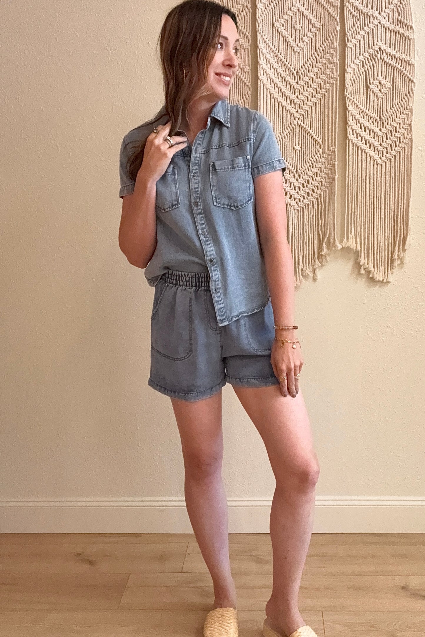 Jenn Short Sleeve Chambray Shirt