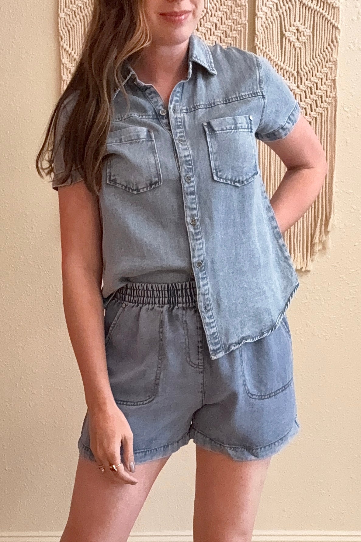 Jenn Short Sleeve Chambray Shirt