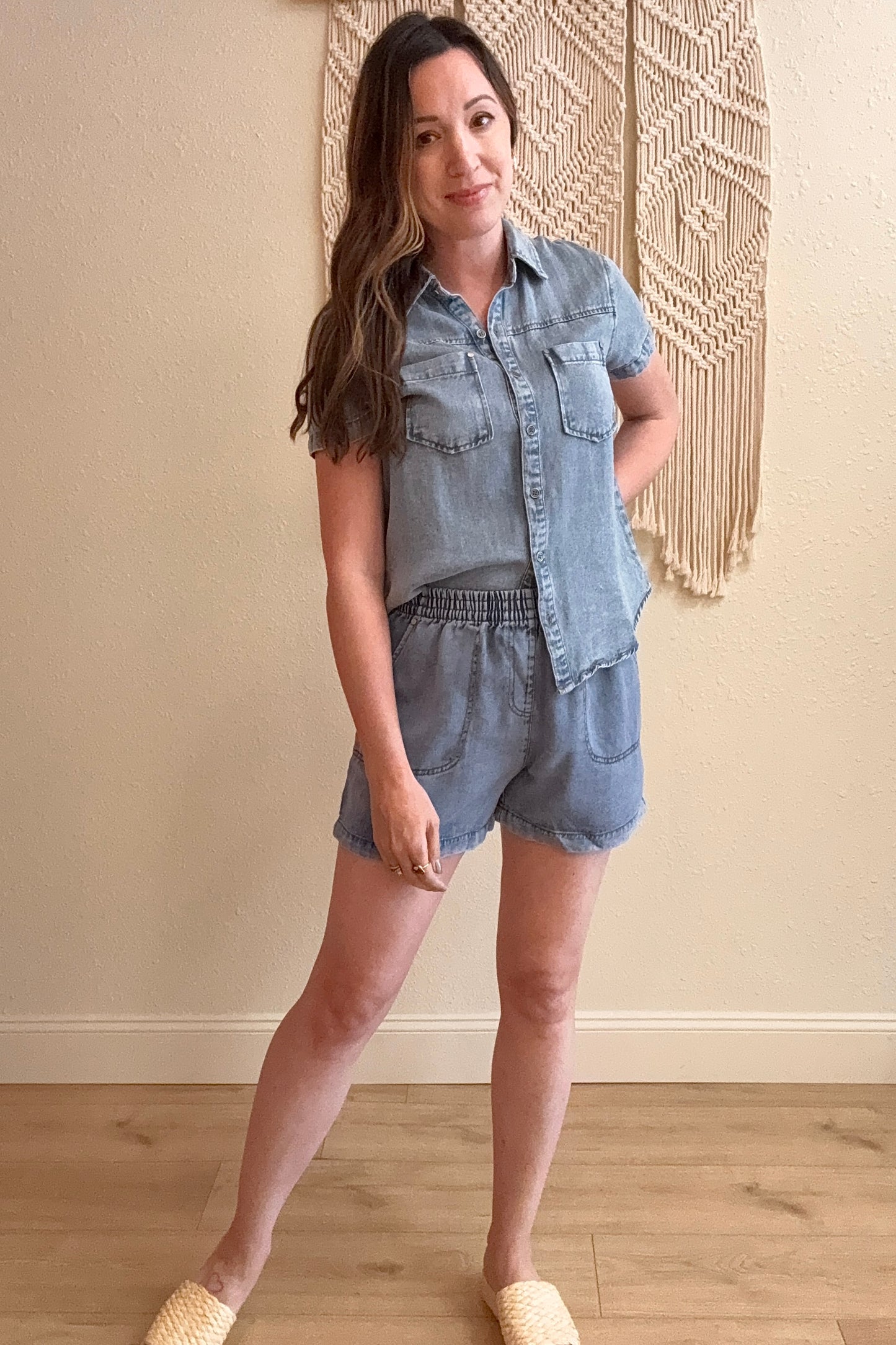 Jenn Short Sleeve Chambray Shirt