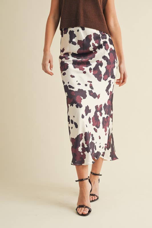 Clementine Abstract Animal Print Maxi Skirt