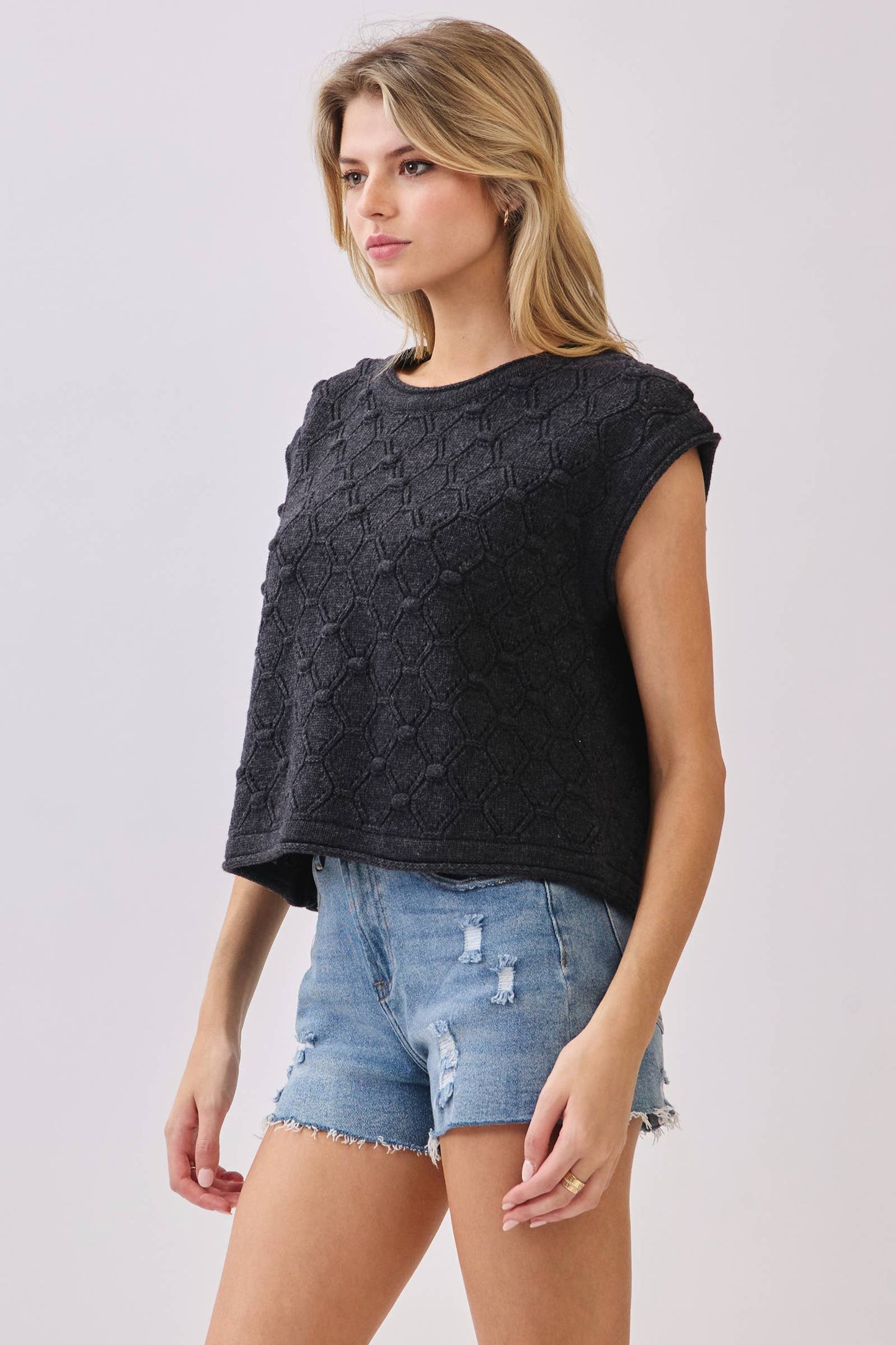 Melinda Short Sleeve Sweater Top