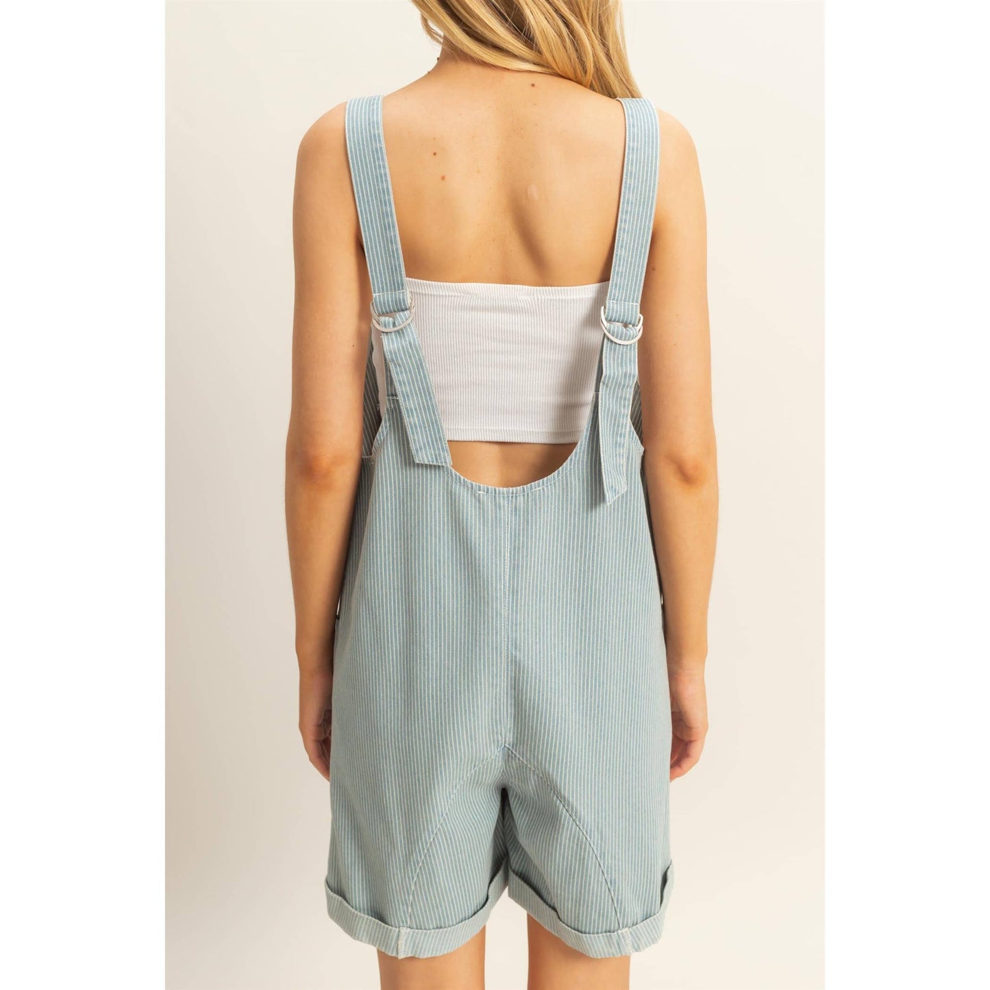 Allison Denim Stripe Romper