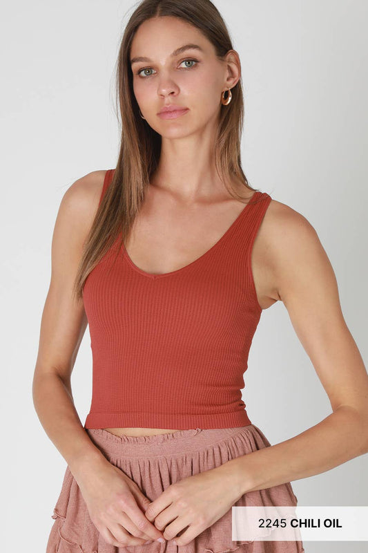 Reversible Ribbed Tank Top