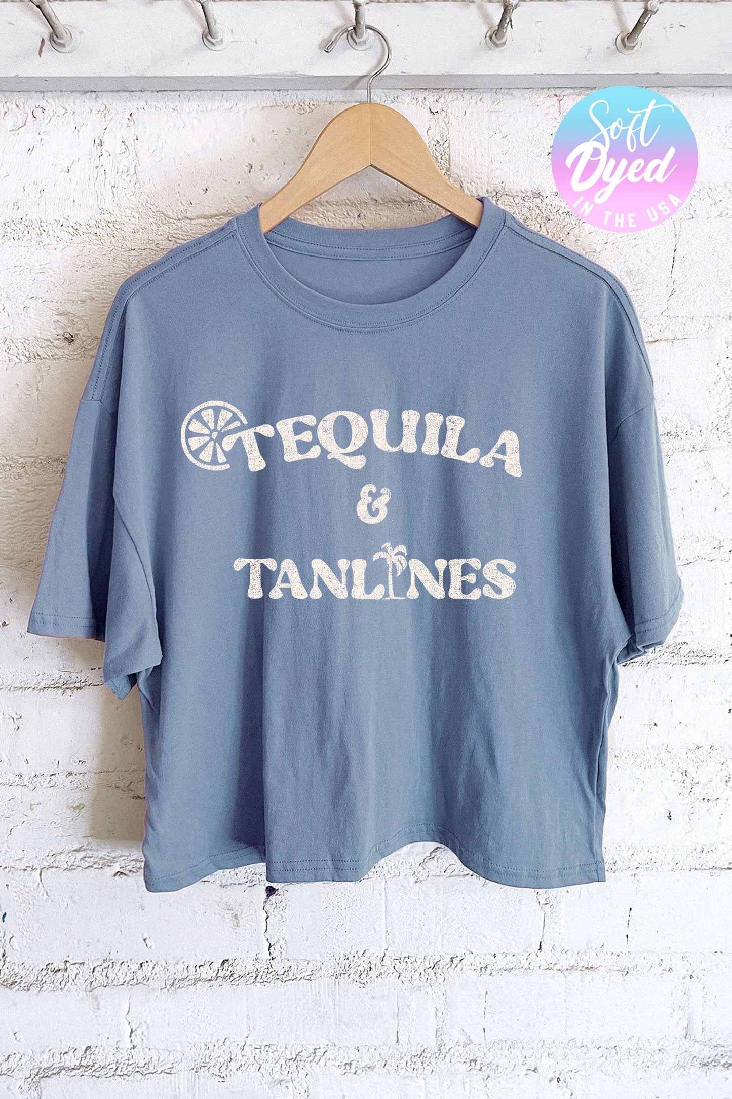 Tequila & Tanlines Cropped T-Shirt