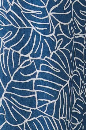 Liliana Tropical Leaf Print Wide Leg Pants