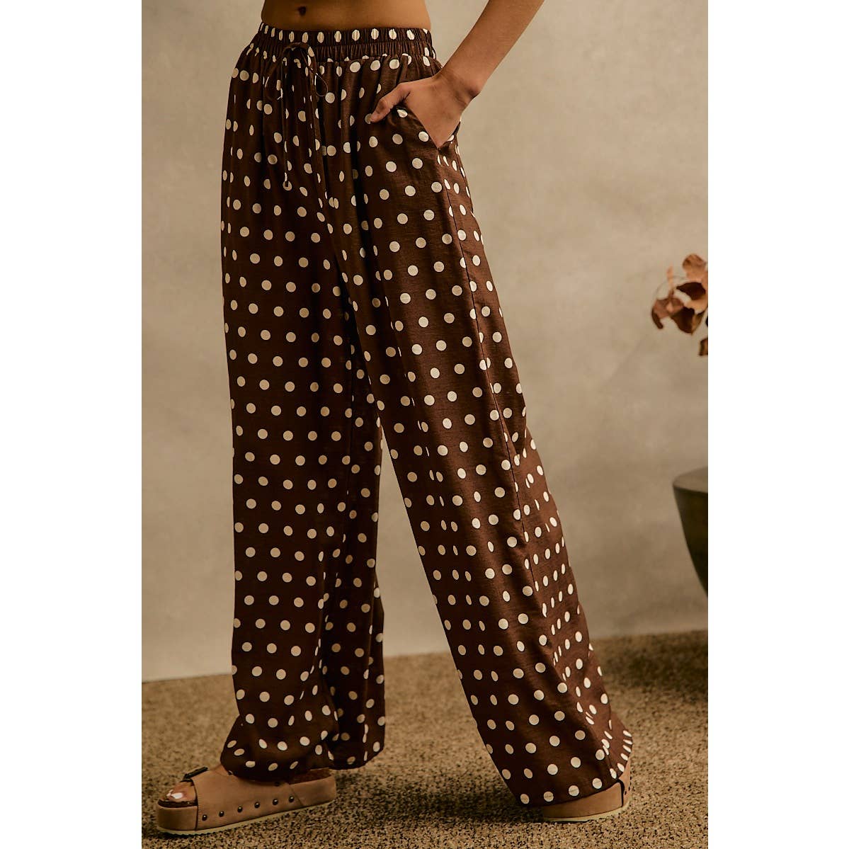 Emery Brown Polka Dot Pants
