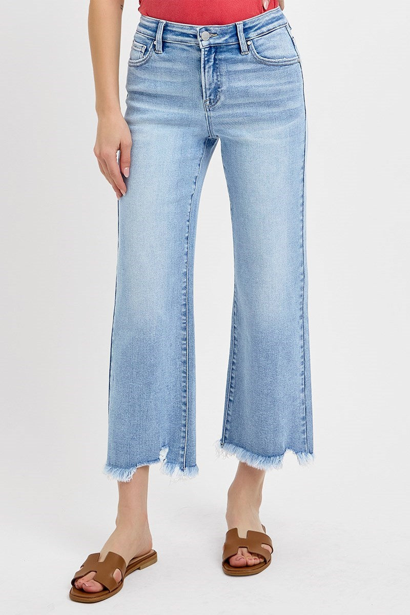 Risen Light Wash Straight Leg Ankle Jean