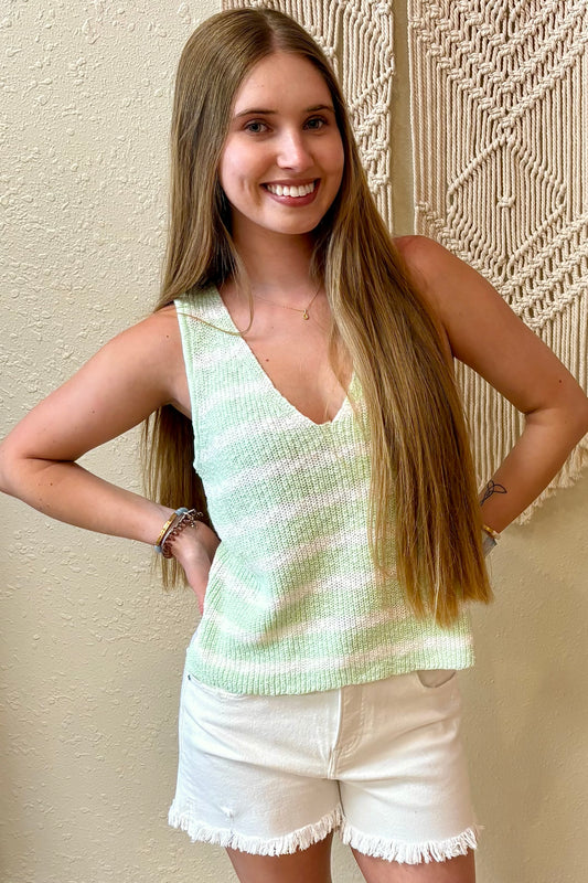 Juniper Stripe Knit Tank Top