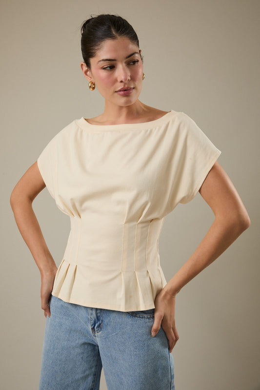 Sadie Peplum Short Sleeve Top