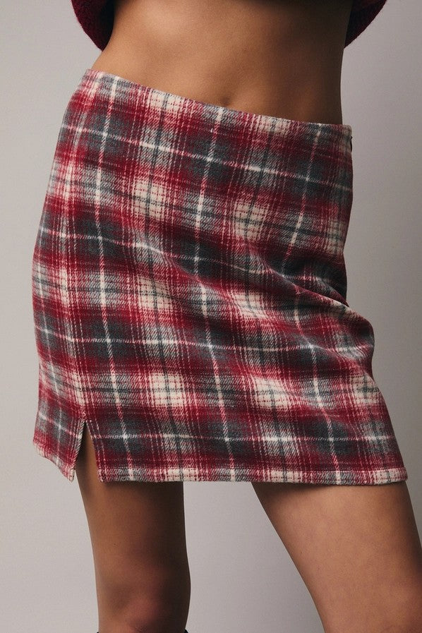 Willow Plaid Mini Skirt