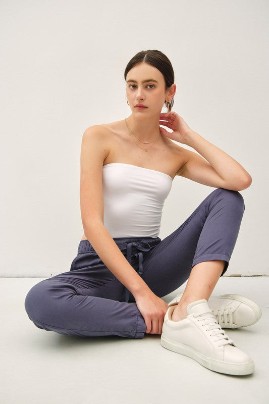 Lara Drawstring Tencel Ankle Pant