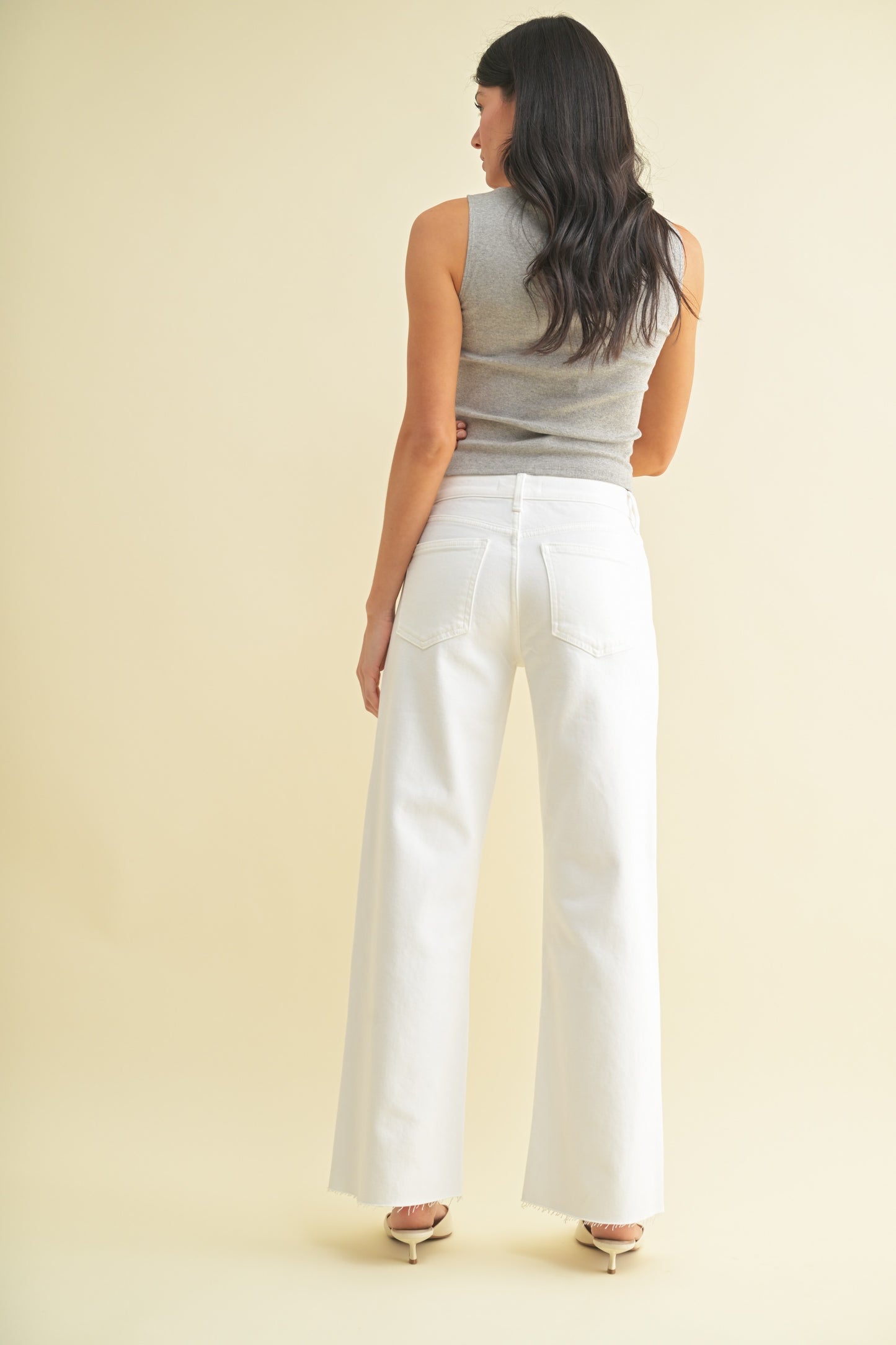 Just USA White Wide Leg Jeans